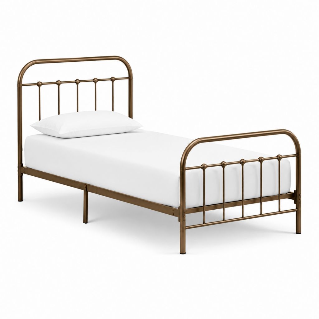 Metallbett Bettgestell Bronze Stahl rechteckig 90 x 200 cm
