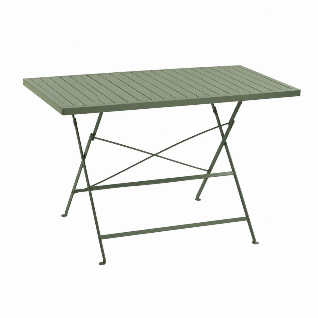 Klapptisch Gartentisch Grün pulverbeschichteter Stahl rechteckig 120 x 70 x 74 cm
